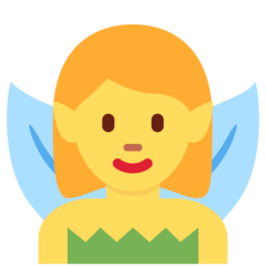 How emoji woman fairy displayed on Twitter