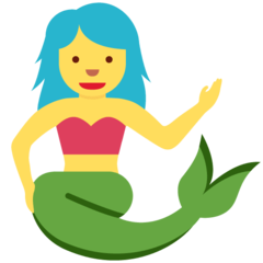 How emoji mermaid displayed on Twitter