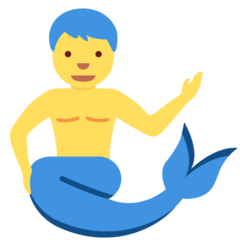 How emoji merman displayed on Twitter