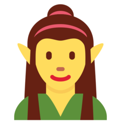 How emoji woman elf displayed on Twitter