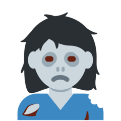 How emoji woman zombie displayed on Twitter