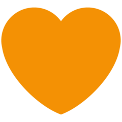 How emoji orange heart displayed on Twitter