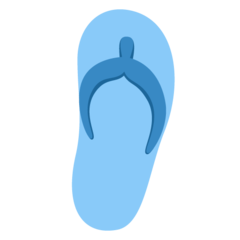 How emoji thong sandal displayed on Twitter