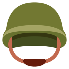 How emoji military helmet displayed on Twitter