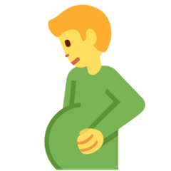 How emoji pregnant man displayed on Twitter