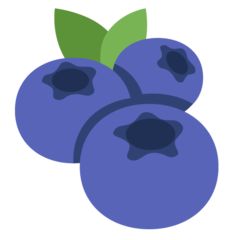 How emoji blueberries displayed on Twitter