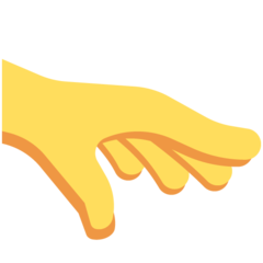 How emoji palm down hand displayed on Twitter