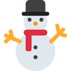 How emoji snowman without snow displayed on Twitter