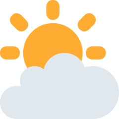 How emoji sun behind cloud displayed on Twitter