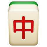 How emoji mahjong red dragon displayed on WhatsApp