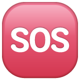 How emoji SOS button displayed on WhatsApp