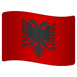 How emoji flag: Albania displayed on WhatsApp