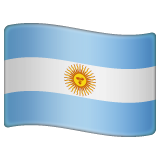 How emoji flag: Argentina displayed on WhatsApp