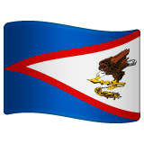 How emoji flag: American Samoa displayed on WhatsApp