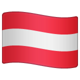 How emoji flag: Austria displayed on WhatsApp