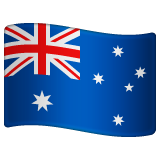 How emoji flag: Australia displayed on WhatsApp