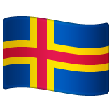 How emoji flag: Åland Islands displayed on WhatsApp