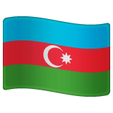 How emoji flag: Azerbaijan displayed on WhatsApp