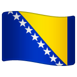 How emoji flag: Bosnia & Herzegovina displayed on WhatsApp