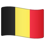 How emoji flag: Belgium displayed on WhatsApp