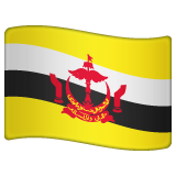 How emoji flag: Brunei displayed on WhatsApp