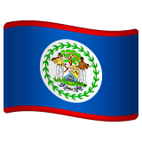 How emoji flag: Belize displayed on WhatsApp