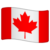 How emoji flag: Canada displayed on WhatsApp