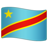 How emoji flag: Congo - Kinshasa displayed on WhatsApp