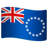 How emoji flag: Cook Islands displayed on WhatsApp