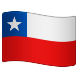 How emoji flag: Chile displayed on WhatsApp