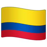 How emoji flag: Colombia displayed on WhatsApp