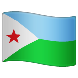 How emoji flag: Djibouti displayed on WhatsApp