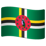 How emoji flag: Dominica displayed on WhatsApp