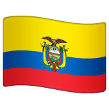 How emoji flag: Ecuador displayed on WhatsApp