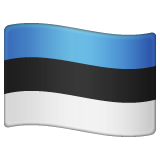 How emoji flag: Estonia displayed on WhatsApp