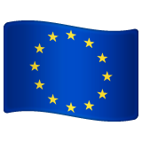 How emoji flag: European Union displayed on WhatsApp