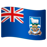 How emoji flag: Falkland Islands displayed on WhatsApp