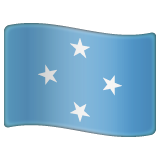 How emoji flag: Micronesia displayed on WhatsApp