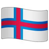 How emoji flag: Faroe Islands displayed on WhatsApp