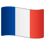 How emoji flag: France displayed on WhatsApp