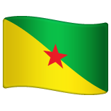 How emoji flag: French Guiana displayed on WhatsApp