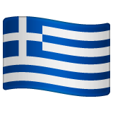 How emoji flag: Greece displayed on WhatsApp