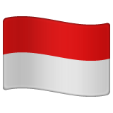 How emoji flag: Indonesia displayed on WhatsApp