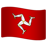 How emoji flag: Isle of Man displayed on WhatsApp