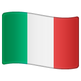 How emoji flag: Italy displayed on WhatsApp