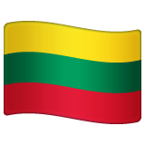 How emoji flag: Lithuania displayed on WhatsApp