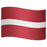 How emoji flag: Latvia displayed on WhatsApp