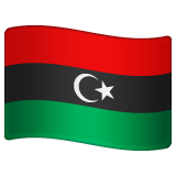 How emoji flag: Libya displayed on WhatsApp