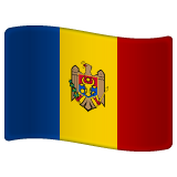 How emoji flag: Moldova displayed on WhatsApp