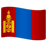 How emoji flag: Mongolia displayed on WhatsApp